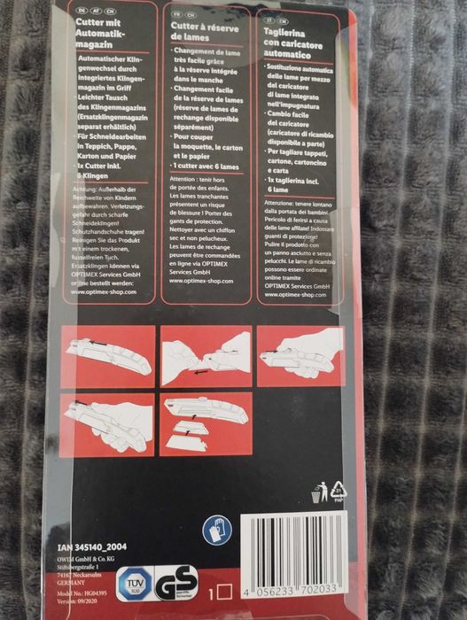 Cutter mit Automatikmagazin Parkside