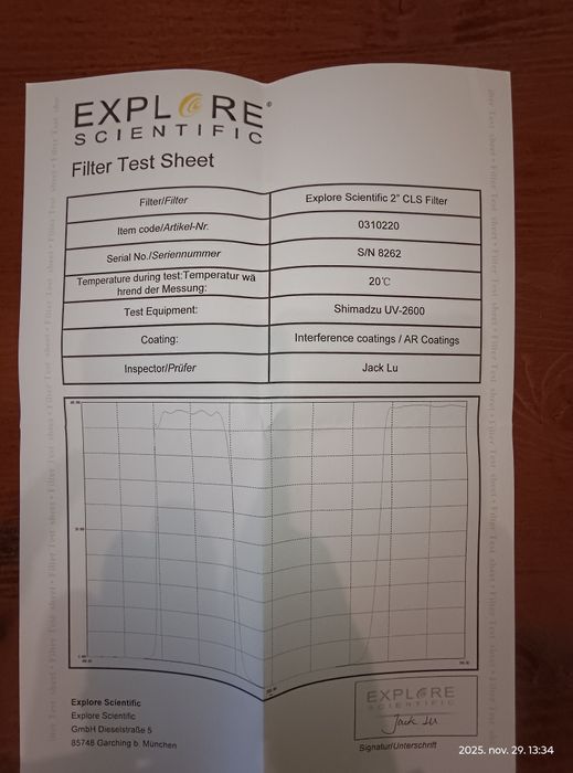 Filtru CLS 2"  -  Accesoriu telescop astronomic