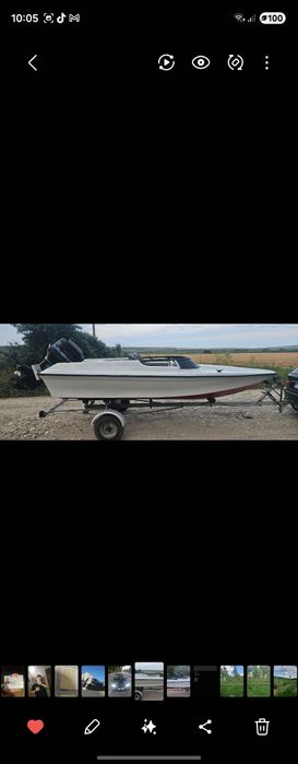 Barca fletcher cu motor