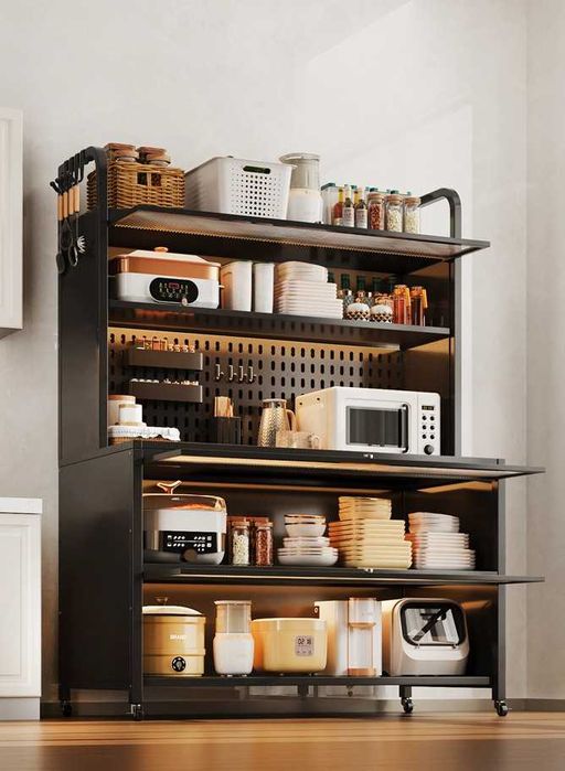 Кухонный шкаф премиум | Металл | Прозрачные /metall oshxona shkafi