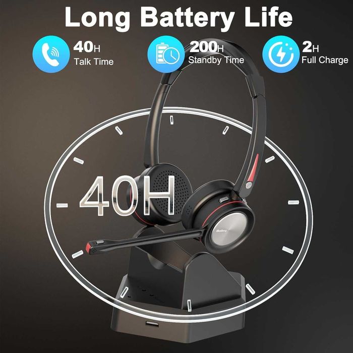 Beebang Bluetooth слушалки с микрофон,бутон за изключване на микрофона