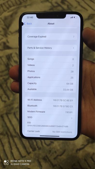 Iphone xs. Max kami bor