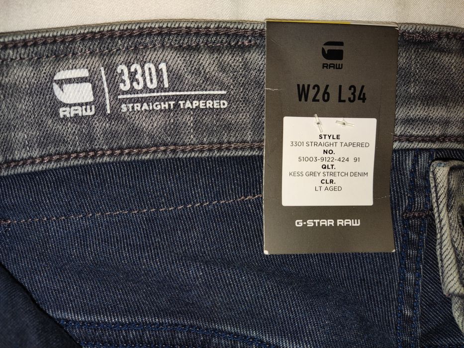G-Star RAW 3301 STRAIGHT Tapered, дънки