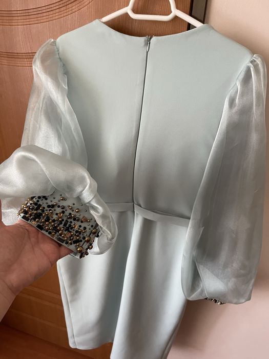 Rochie eveniment albastru menta deosebita