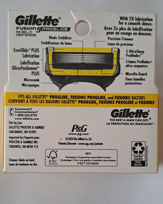 Rezerve Gillette Fusion5 ProGlide Shield Defense/4 buc.