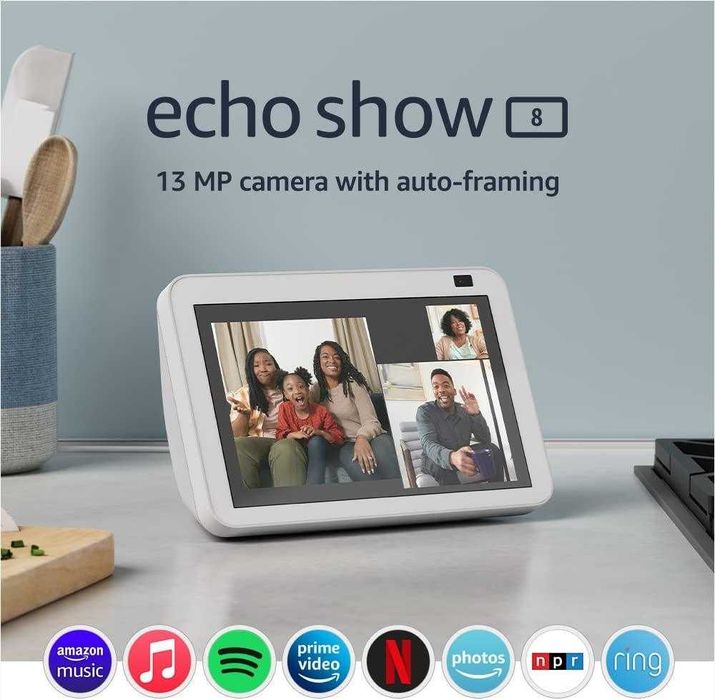 Boxă Smart Amazon Echo Show 8 cu Ecran HD și Cameră 13MP