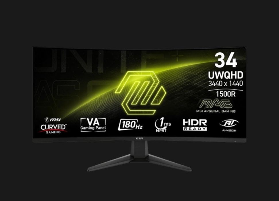 Монитор MSI MAG 346CQ 34inc UWQHD curved 2K 180hz