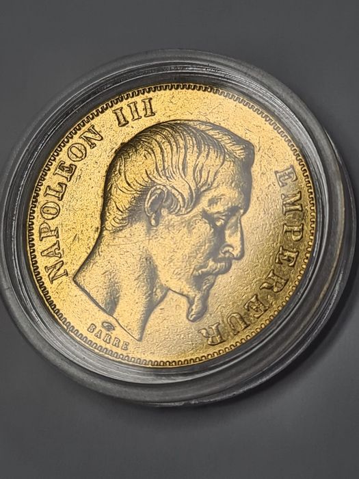 Moneda din aur 22k, Napoleon al III-lea. 50 de franci 1857