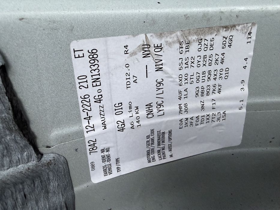 Ауди а6 ц7 2.0тди на части / audi a6 c7 2.0 tdi 190 ultra s line