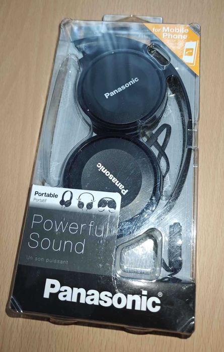 Casti PANASONIC RP-HF100ME-K, Cu Fir, On-Ear, Microfon, negru noi Sigilate