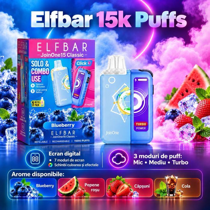 vand elf bar 15 k ecran 3D