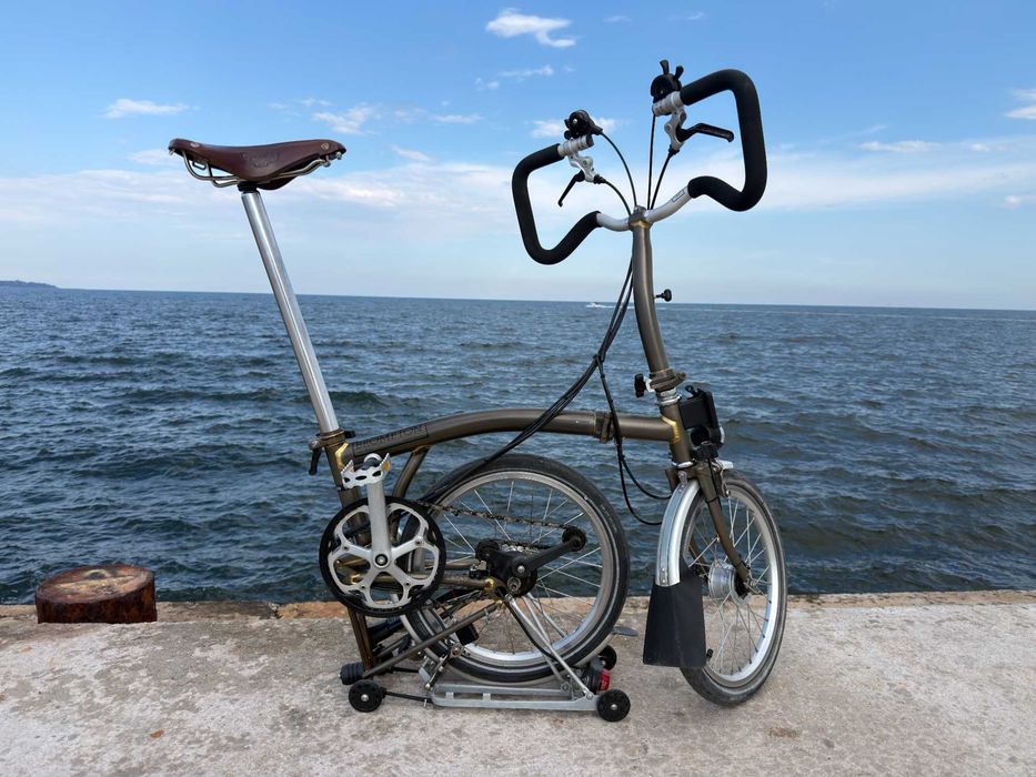 Brompton M6R Raw Lacquer – 6 скорости, динамо, багажник, седло Brooks