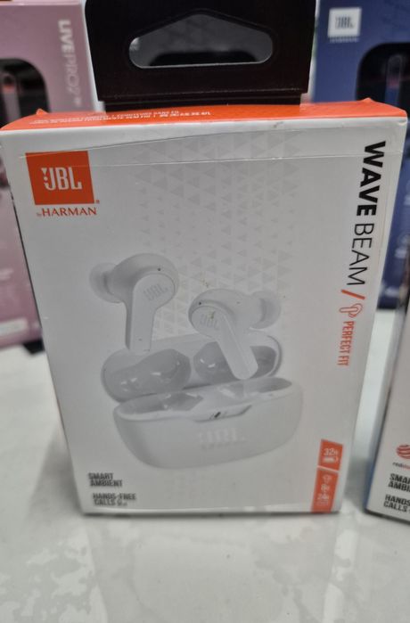 Casti audio wireless JBL Wave Flex, True wireless, Deep Bass, sigilate