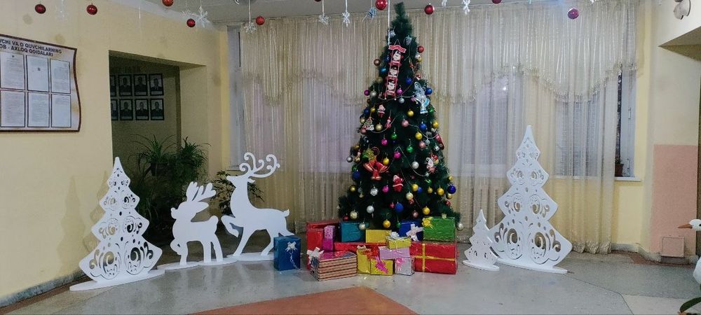 Новогодний декор из пенопласта