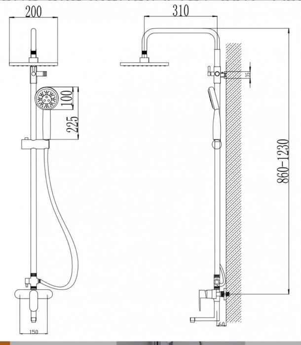 Душ за баня Месингов смесител Интер керамик Inter Ceramic
