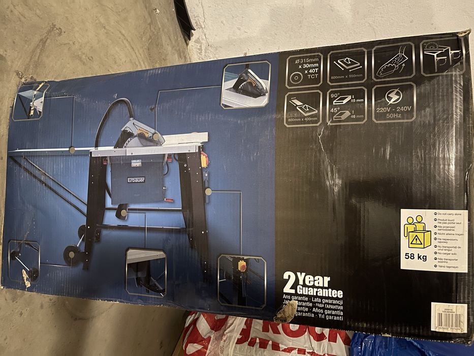Fiierastrau circular pe masa EtbauerETS2500- 2500w,disc 315 mm, nou