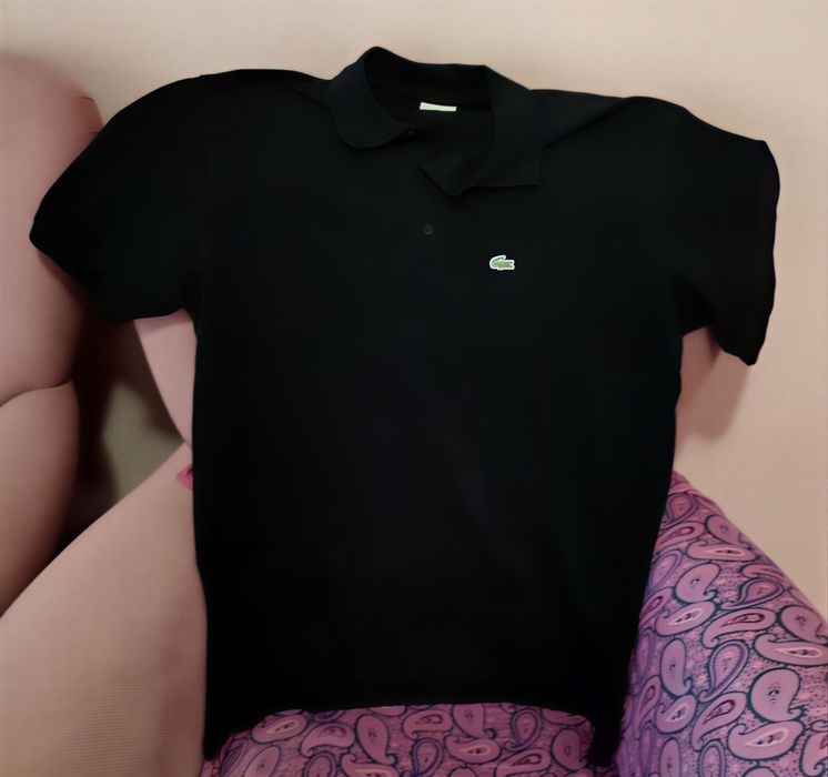 Lacoste мъжка поло тениска L 73 дължина, 56 широчина| Чисто нова | Оригинален стил | Черна