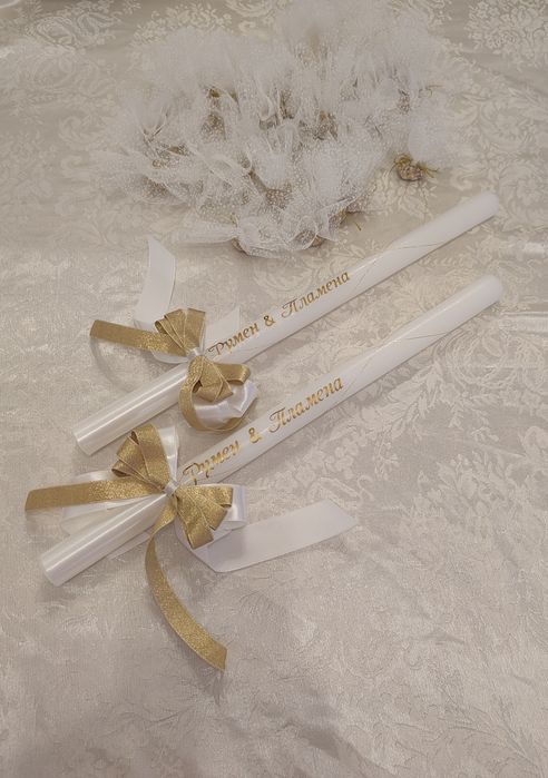 Ритуални свещи за сватба или кръщене