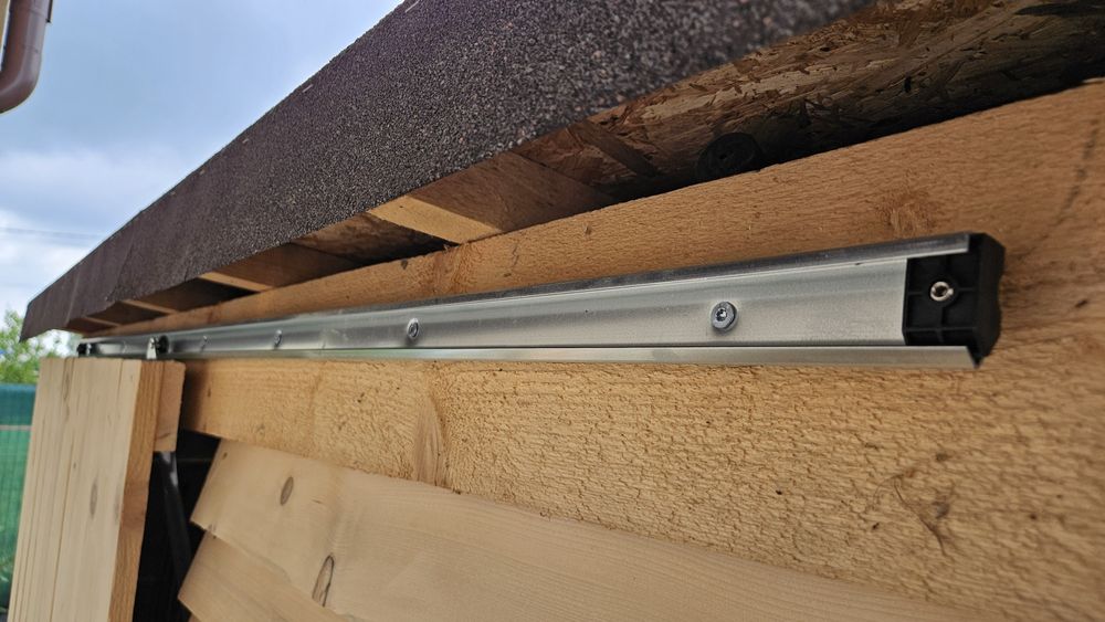 Sistem de culisare ușă, oțel, 186 cm lungime