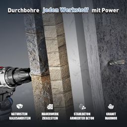 Burghiu SDS MAX 35 × 260 mm – 4 tăișuri din carbură, pentru beton (argintiu)