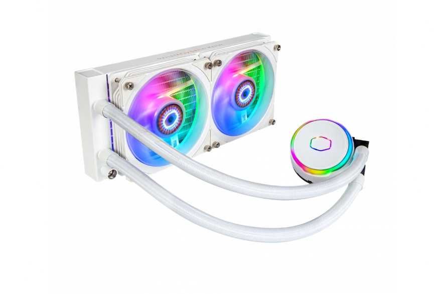 НОВ!!! Компютърен вентилатор Cooler Master, MasterLiquid PL240 Flux, бял