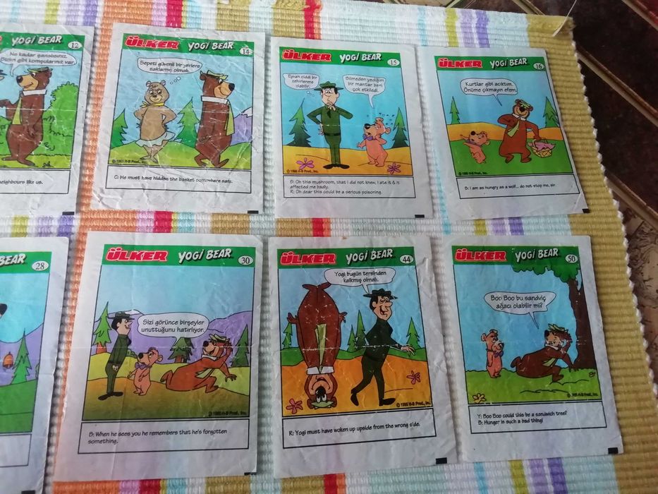 Картинки от дъвки Yogi bear - 13 бр.