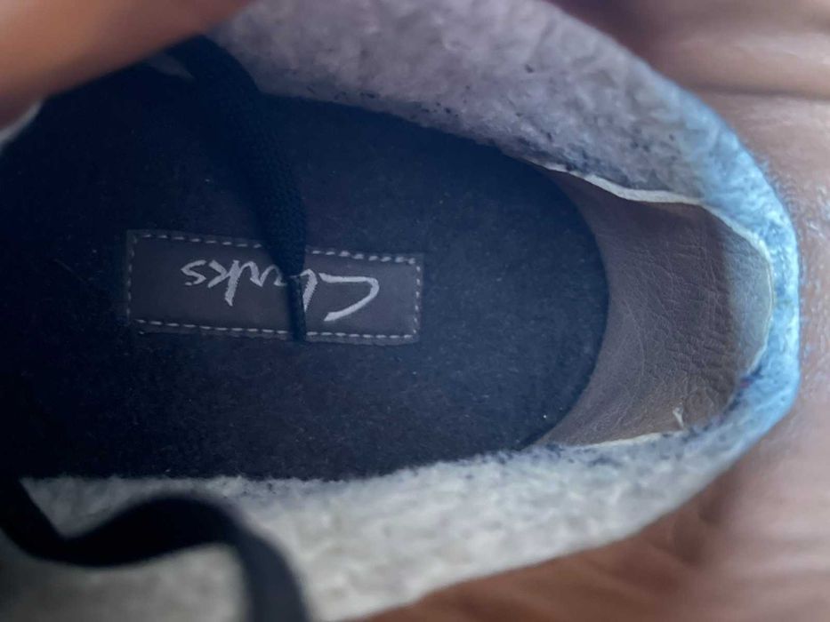 Обувки Clarks 43 номер, стелка 27,5, естествена кожа, гумен борд