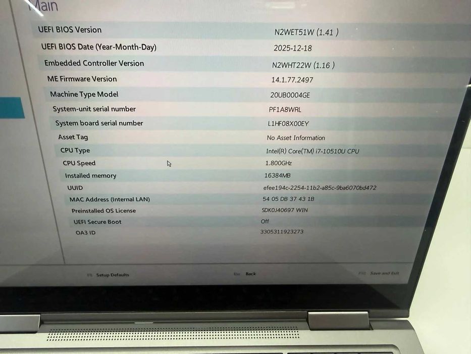 Laptop SH Lenovo Yoga gen 5 i7-10510U 16gb RAM 512gb SSD Touchscreen/Pen
