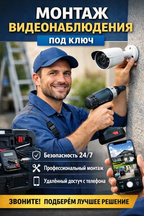 Установка камер видеонаблюдения