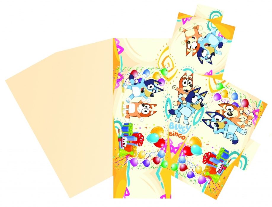 26 парчета /заготовки за хартиена торта Блуи и Бинго