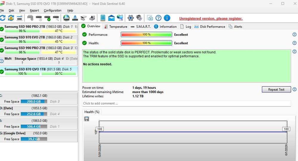 SSD samsung 870 QVO 1 tb
