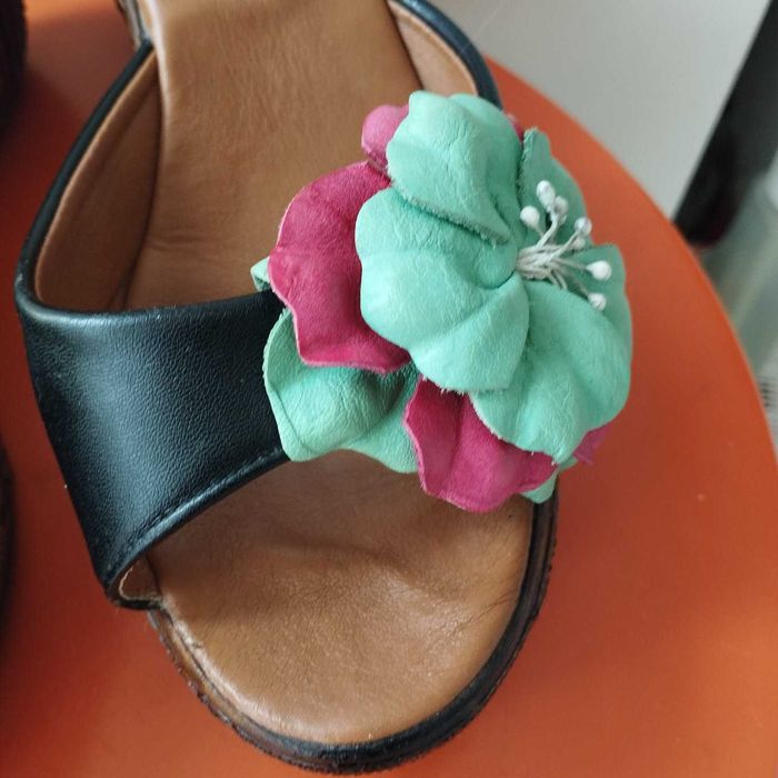 дамски чехли естествена кожа 40 номер, размер