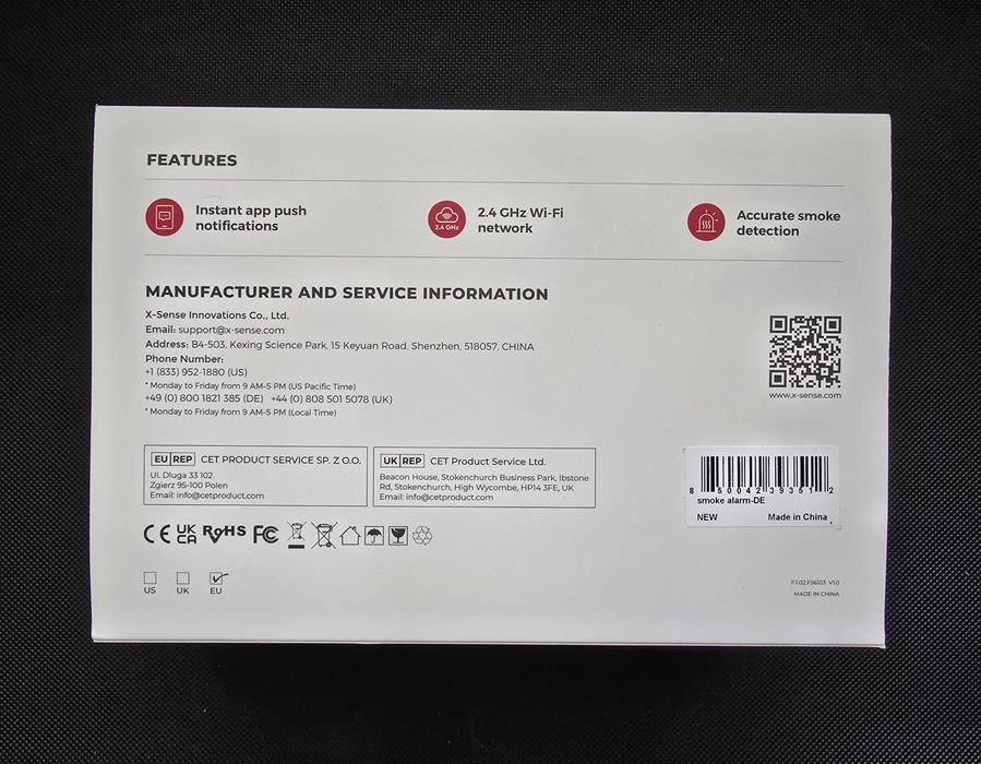 X-Sense FS61 смарт детектори за дим 6 броя с Wifi бзова станция