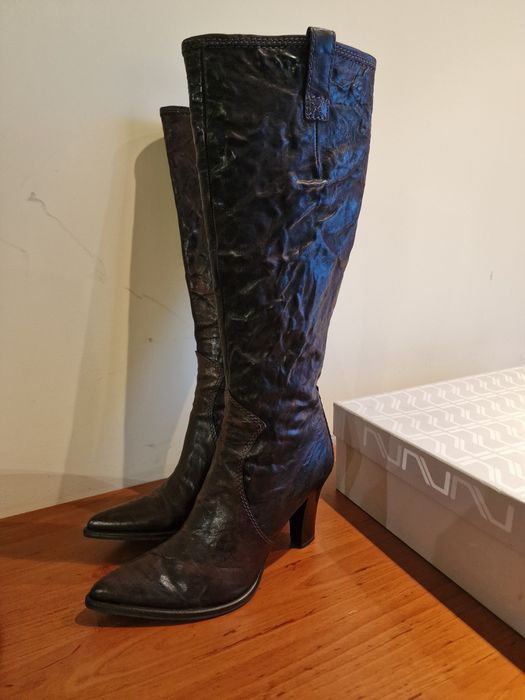 Дамски ботуши телешка кожа