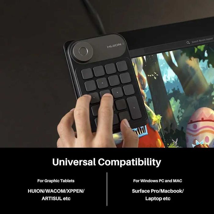 HUION Kamvas Pro 16 (2.5K QHD) + Mini KeyDial KD100