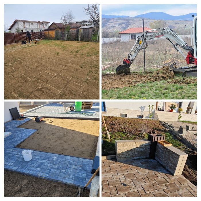 Amenajari gradini gazon rulou insamantare scarificat suprainsamantare irigatii drenaj pavaj intretinere