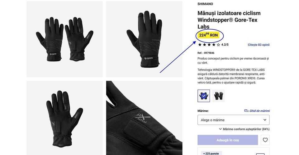 Mănuşi ciclism- Van Rysel; ROCKRIDER; SHIMANO,(Super Ofertă).