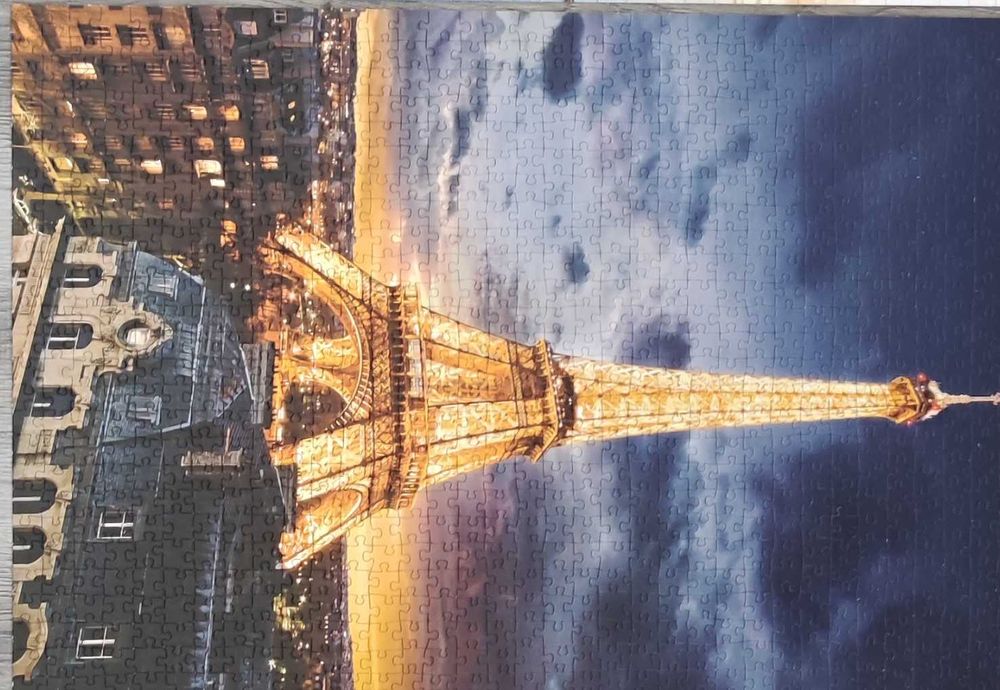 Пъзел на Санторини, нощен Париж и Манхатън  1000 части