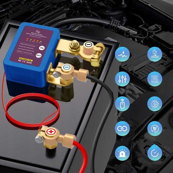 Дистанционен Безжичен прекъсвач за акумулатор 12V 240A