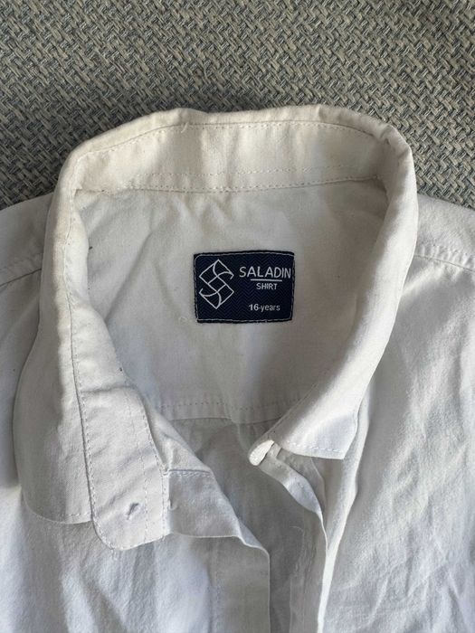 Белая рубашка на мальчика 11-13 лет