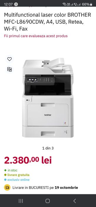 Vand xerox cu Imprimanta multifunctionala Color