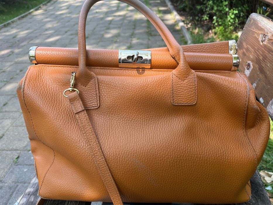 Чанта естествена кожа