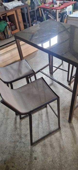 Set masă terasă din dur-aluminiu cu 4 scaune – stare foarte bună
