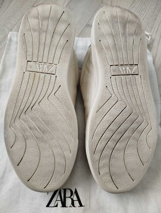 ZARA кожаные кеды кроссовки 39 б.у.
