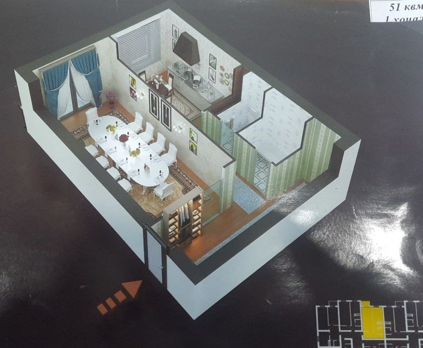 Karobka Kvartira 51 kv