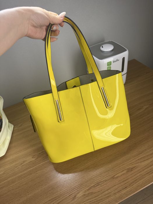 Сумка кожа желтая