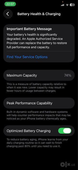iPhone 11pro oq rang