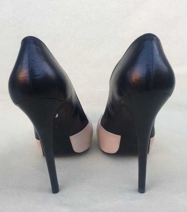 Barbara Bui Superbi Pantofi Platforma Stiletto Piele Negru EU 39