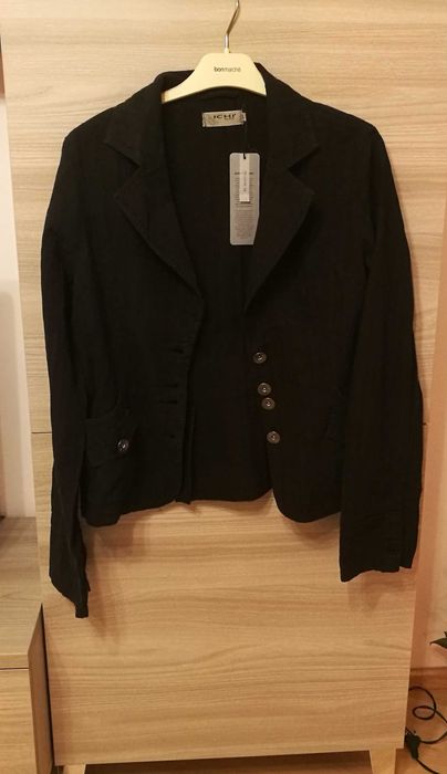 Sacou negru bumbac (L)