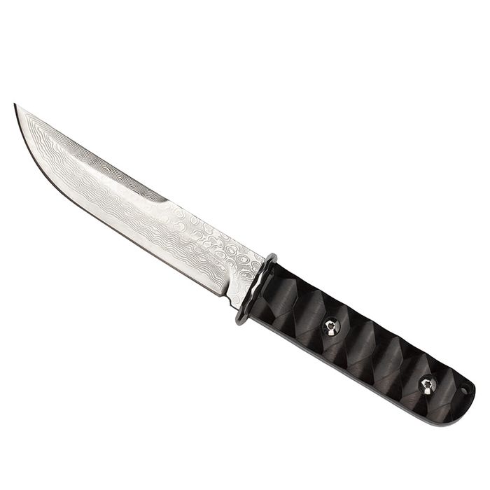 Cutit vanatoare, Hell Raiser, 23.5 cm, otel damasc, teaca piele